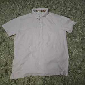 Etro Mens Polo XL  Cotton Polo Collared Short Sleeves Light Purple Slim Fit